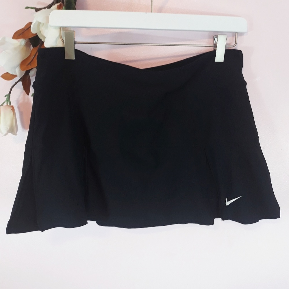 NIKE DRI FIT Black Athletic Work Out Skort Sz M